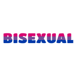 Bisexual pride flag word art